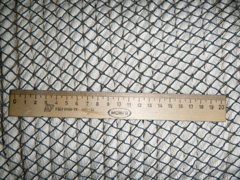 Сетка капроновая, ячея 10мм, высота 3,6метра, из нити 0,8мм (разрывная нагрузка нити не менее 17,0 кгс), цвет черный